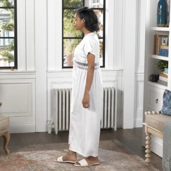 Nwot White Coverup Belle by Kim Gravel Swimsuit Cover Up M/L - Picture 5 of 8